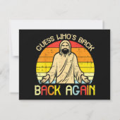 Easter Jesus Guess Whos Back Religious Christian 招待状 (裏面)