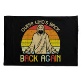 Easter Jesus Guess Whos Back Religious Christian 枕カバー (裏面)