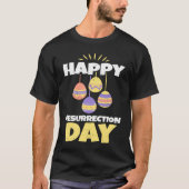 Easter Jesus Happy Resurrection Day Sunday Egg Rab Tシャツ (正面)