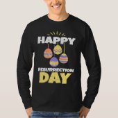 Easter Jesus Happy Resurrection Day Sunday Egg Rab Tシャツ (正面)
