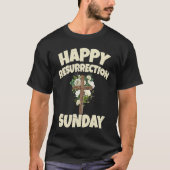 Easter Jesus Happy Resurrection Sunday Egg Rabbit  Tシャツ (正面)