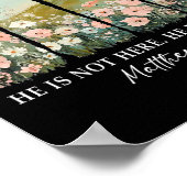 Easter Jesus He Is Not Here He Has Risen Wildflowe ポスター (角)