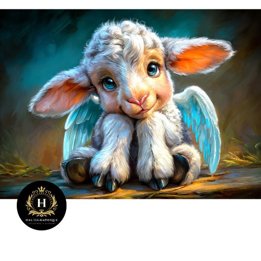 Easter Lamb Angel Decoupage 薄葉紙