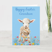 Easter Lamb & Coloring Page Folded Greeting Card  カード (正面)