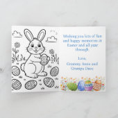 Easter Lamb & Coloring Page Folded Greeting Card  カード (内部)