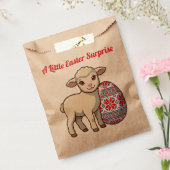  Easter Lamb Favor Bag - Retro Glossy Style フェイバーバッグ (封をした状態)