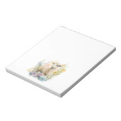 Easter Lamb Religious Christian Watercolor Florals ノートパッド (回転)