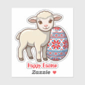 Easter Lamb Vinyl Sticker | Personalized Name シール (シート)