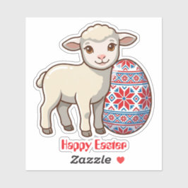 Easter Lamb Vinyl Sticker | Personalized Name シール