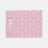 Easter Lily Monogram Blanket フリースブランケット (正面(横))