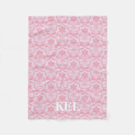 Easter Lily Monogram Blanket フリースブランケット