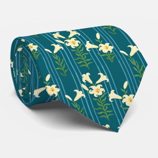 Easter Lily Neck Tie ネクタイ (ロール)