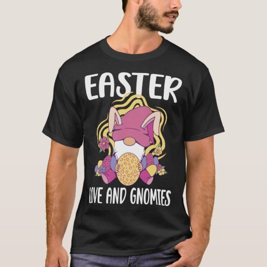 Easter Love and Gnomies  easter easters day Tシャツ (正面)