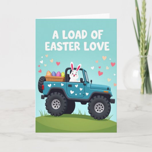 Easter Love Delivery Truck Card カード (正面)