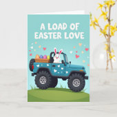 Easter Love Delivery Truck Card カード (黄色い花)