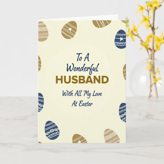 Easter Love Husband Greeting Card カード (黄色い花)