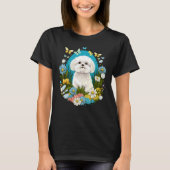 Easter Maltese dog Bunny Eggs Dog on Easter Maltes Tシャツ (正面)