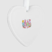 Easter Mama Bunny Ears Coquette Bow Easter Rabbit  オーナメント (正面)