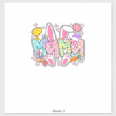 Easter Mama Bunny Ears Coquette Bow Easter Rabbit  シール (シート)