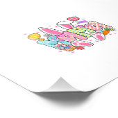 Easter Mama Bunny Ears Coquette Bow Easter Rabbit  フォトプリント (角)