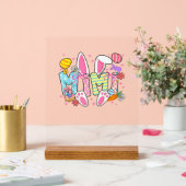 Easter Mimi Bunny Ears Coquette Bow Easter Rabbit  アクリルサイン (ウェディング)