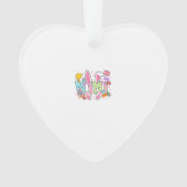 Easter Mimi Bunny Ears Coquette Bow Easter Rabbit  オーナメント (正面)