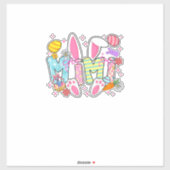 Easter Mimi Bunny Ears Coquette Bow Easter Rabbit  シール (シート)