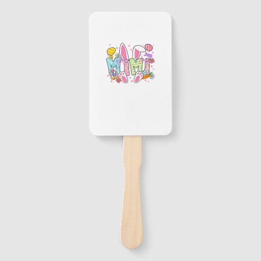 Easter Mimi Bunny Ears Coquette Bow Easter Rabbit  ハンドファン (正面)