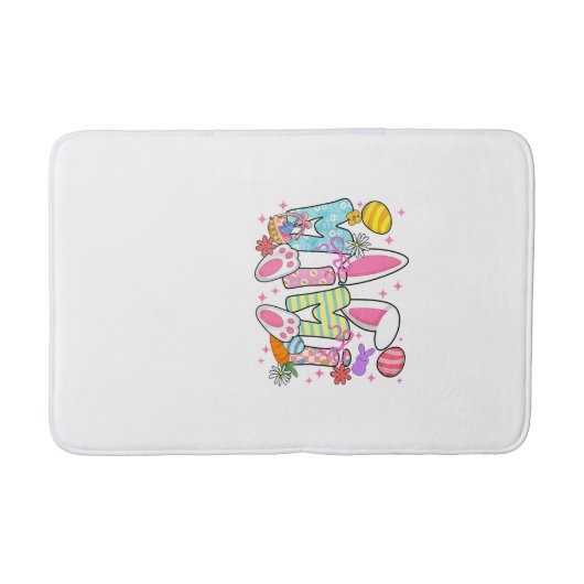 Easter Mimi Bunny Ears Coquette Bow Easter Rabbit  バスマット (正面)