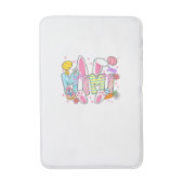 Easter Mimi Bunny Ears Coquette Bow Easter Rabbit  バスマット (正面縦)