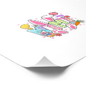 Easter Mimi Bunny Ears Coquette Bow Easter Rabbit  フォトプリント (角)