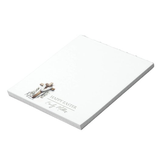 Easter Morning Cross with Crown of Thorns  ノートパッド (回転)