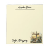 Easter Morning Cross with Glowing Sunrise  ノートパッド (正面)