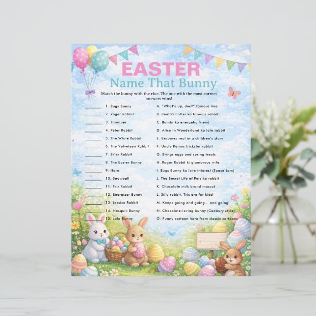 Easter Name That Bunny Trivia Game (スタンド正面)