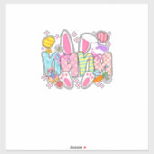 Easter Nana Bunny Ears Coquette Bow Easter Rabbit  シール (シート)