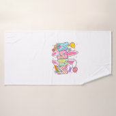 Easter Nana Bunny Ears Coquette Bow Easter Rabbit  バスタオル (バスタオル)