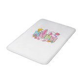 Easter Nana Bunny Ears Coquette Bow Easter Rabbit  バスマット (アングル)