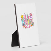 Easter Nana Bunny Ears Coquette Bow Easter Rabbit  フォトプラーク (側面)