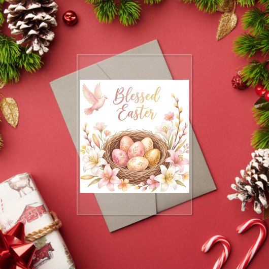 Easter Nest with Eggs アクリル招待状 (インサイチュ (クリスマス))