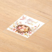 Easter Nest with Eggs アクリル招待状 (レイダウン)