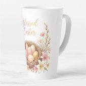 Easter Nest with Eggs カフェラテマグ (右アングル)