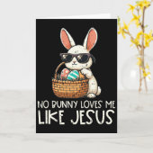 Easter No Bunny Loves Me Like Jesus Christian Kids カード (黄色い花)
