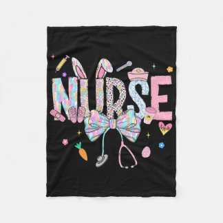 Easter Nurse Coquette Happy Easter Nurse School Nu フリースブランケット