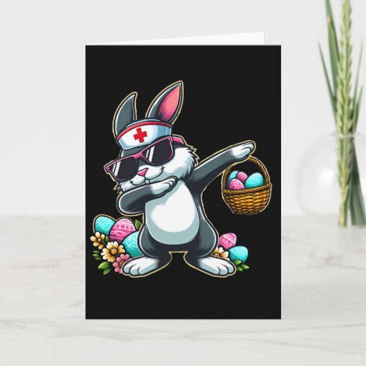Easter Nurse Women Cute Bunny Nurse Easter Rn Lpn  カード (正面)