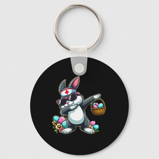 Easter Nurse Women Cute Bunny Nurse Easter Rn Lpn  キーホルダー (正面)
