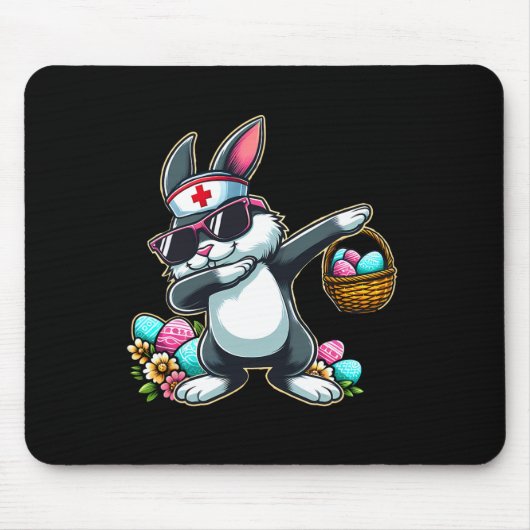 Easter Nurse Women Cute Bunny Nurse Easter Rn Lpn  マウスパッド (正面)