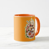 Easter of Petals – Floral Bunny Art - caneca マグカップ (正面右)