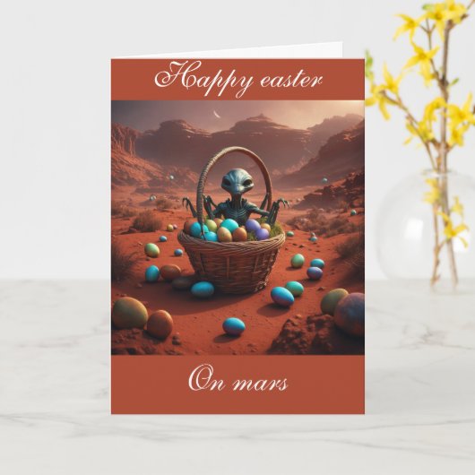 Easter on mars カード (黄色い花)