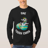 Easter One Tough Chick Unicorn Egg Kids Tシャツ (正面)