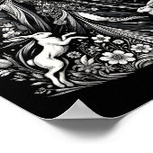 Easter Ostara Eostre Pagan Witchcraft Spring Moon  ポスター (角)